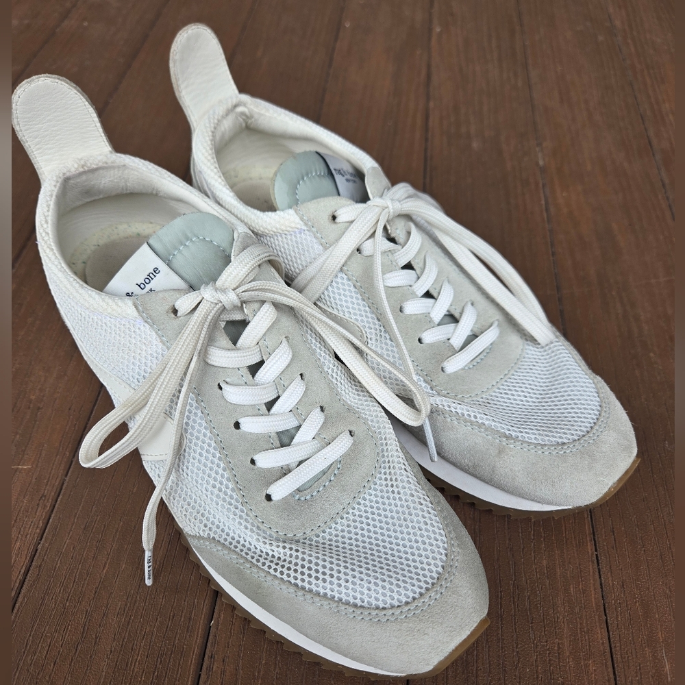 Rag & Bone Retro Runner Sneaker, White, Womens Size 39/9